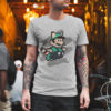 T-shirt Supa Mario Homme - Gris - Turquoise_Duck